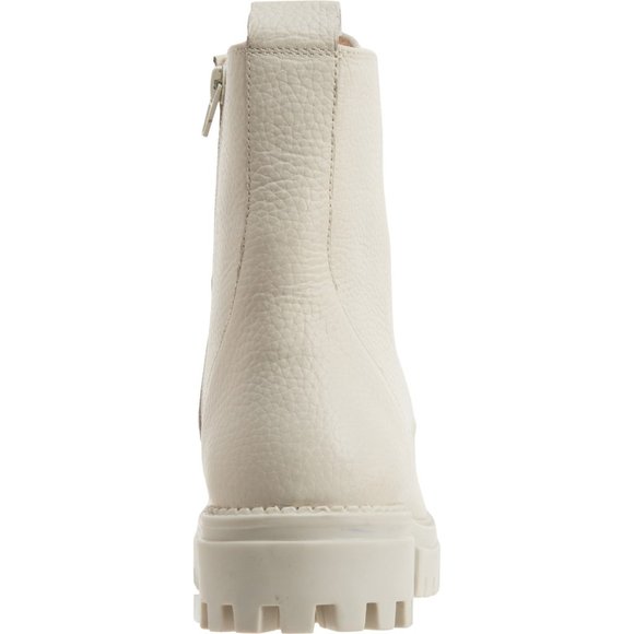 NEW SHOECOLATE Made in India Zip Boots - Leather For Women Off White 463sn - Picture 4 of 6